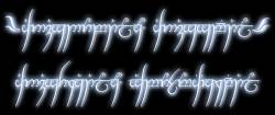 [The Tengwar writing on the Ring]